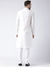 KISAH Woven Design Mandarin Collar Straight Kurta