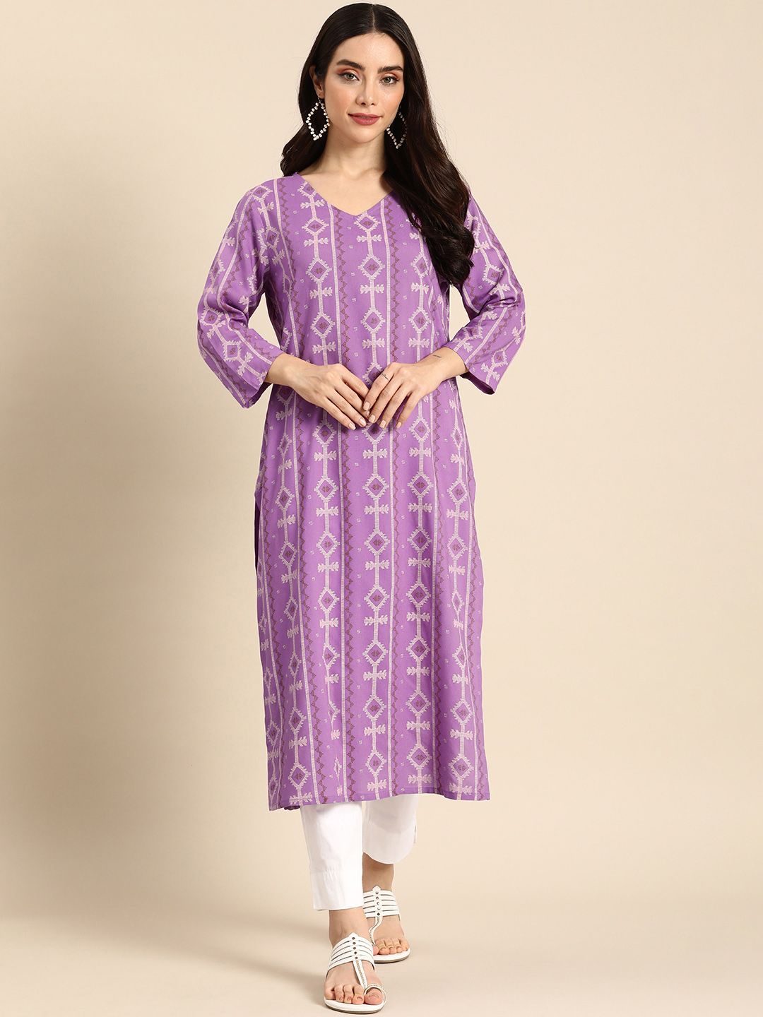 Anouk Ethnic Motifs Printed Kurta