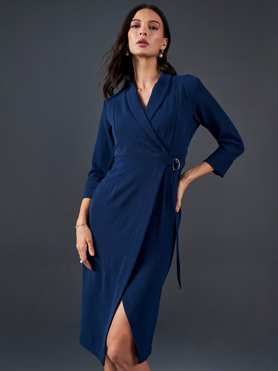 AND V-Neck Sheath Dress