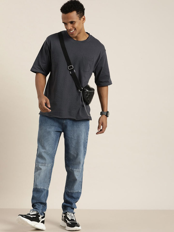 DILLINGER Men Honeycomb Structure Oversized Pocket T-shirt