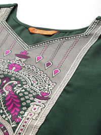 Indo Era Ethnic Motifs Yoke Design Pure Cotton Kurta With Trousers & Dupatta