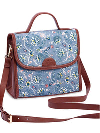 TEAL BY CHUMBAK Floral Printed Satchel