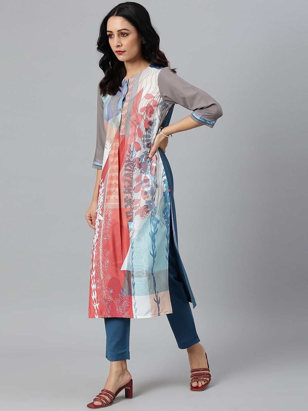 W Women Multicoloured Printed Kurta