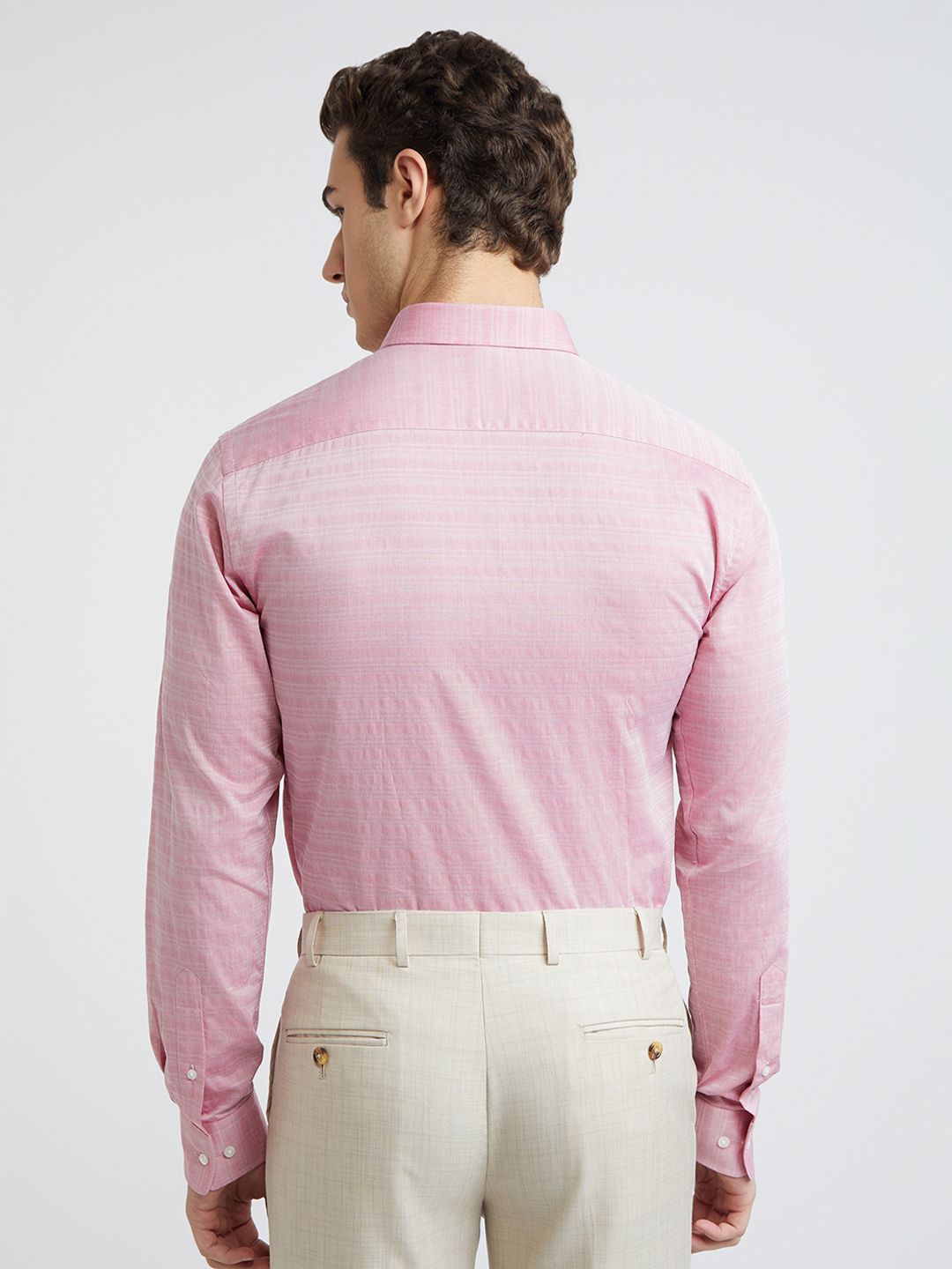 Park Avenue Pure Cotton Slim Fit Self Design Textured Formal Shirt