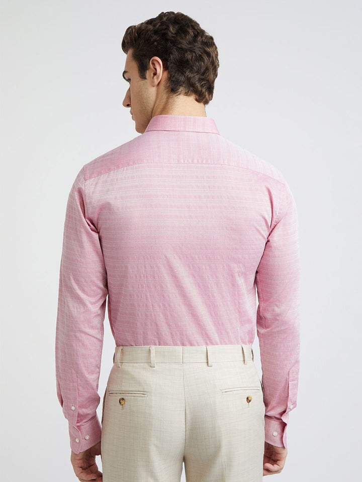 Park Avenue Pure Cotton Slim Fit Self Design Textured Formal Shirt