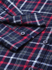 The Indian Garage Co Slim Fit Checked Pure Cotton Casual Shirt