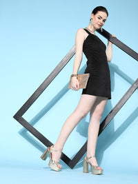 Berrylush Women Black Bodycon Mini Dress