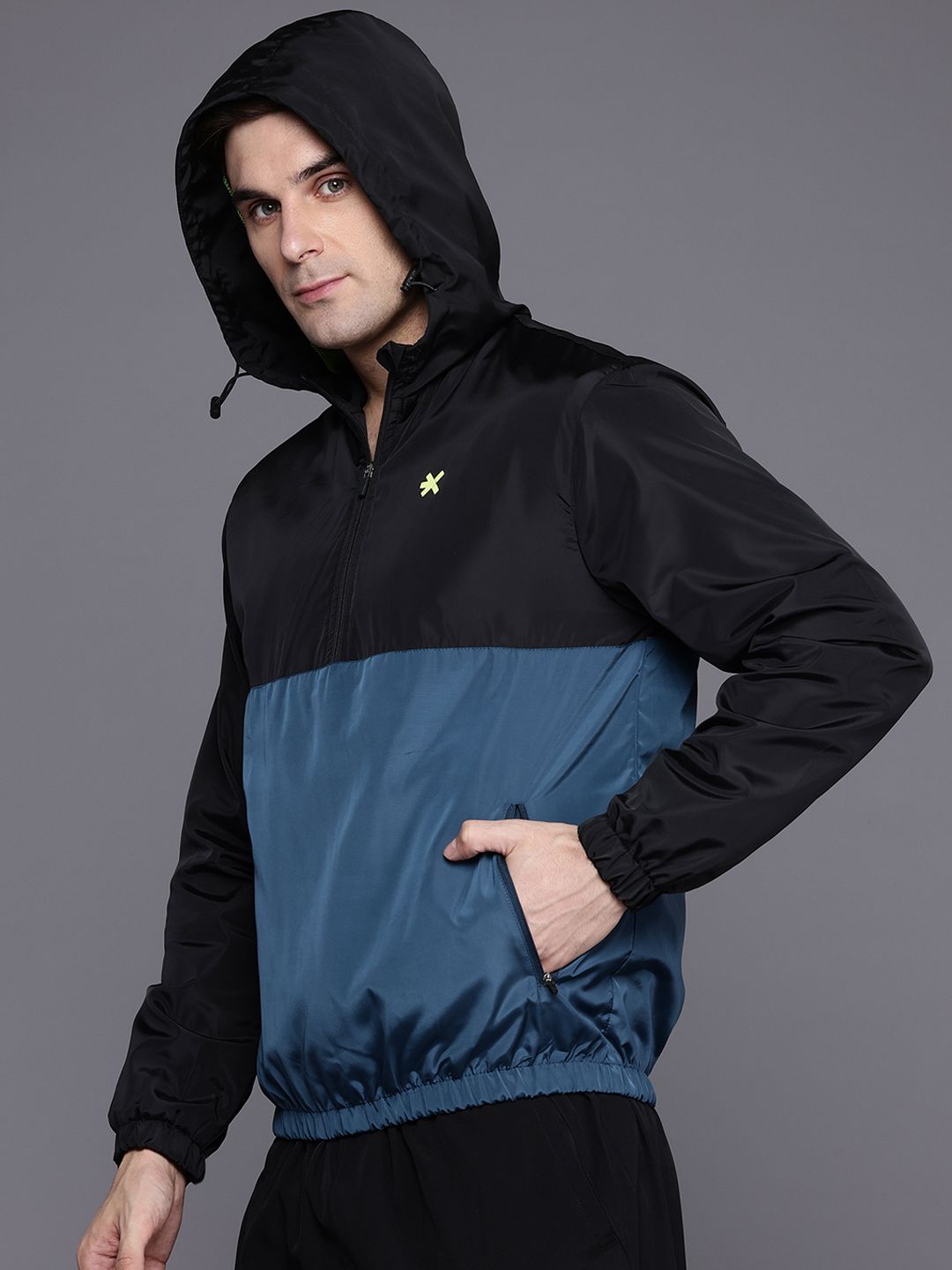 HRX by Hrithik Roshan Colourblocked Tailored Jacket