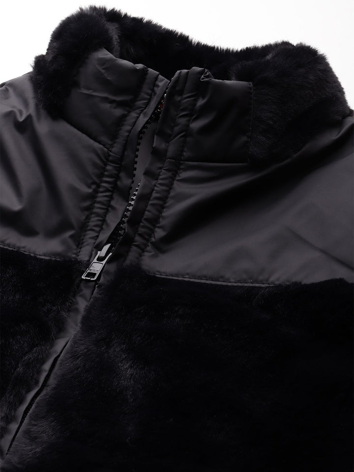 all about you Faux-Fur Detail Bomber Jacket
