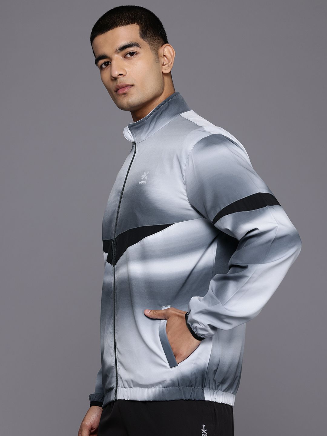 HRX by Hrithik Roshan Dyed Rapid-Dry Running Jacket
