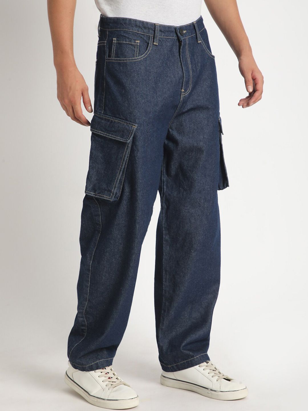Bene Kleed Men Cargo Baggy Denim