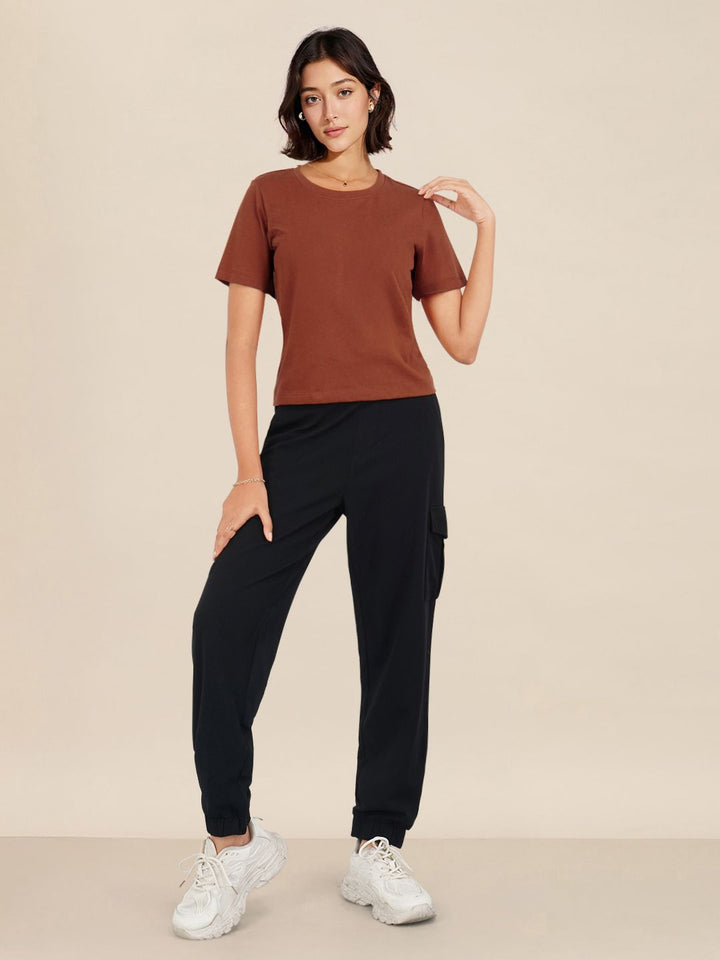 DressBerry Solid Round Neck Casual T-shirt