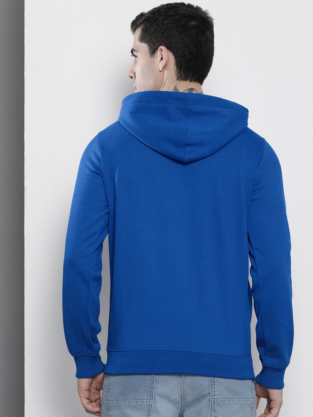 The Indian Garage Co Men Blue Hooded Sweatshirt