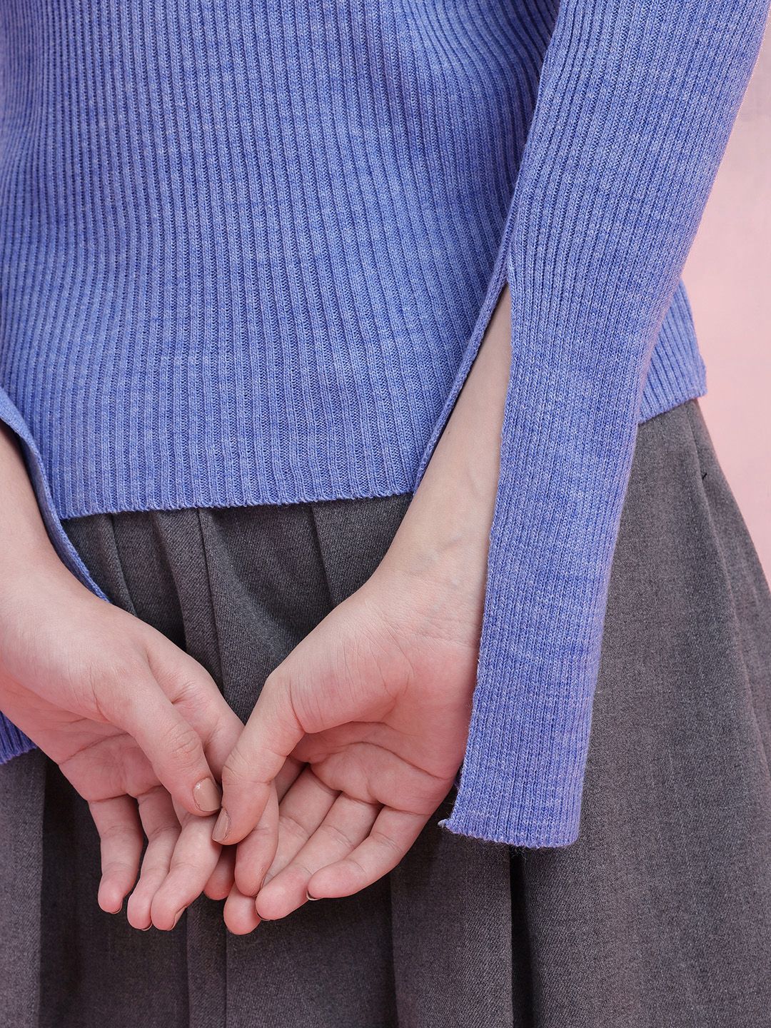 DressBerry Pure Acrylic Ribbed Pullover