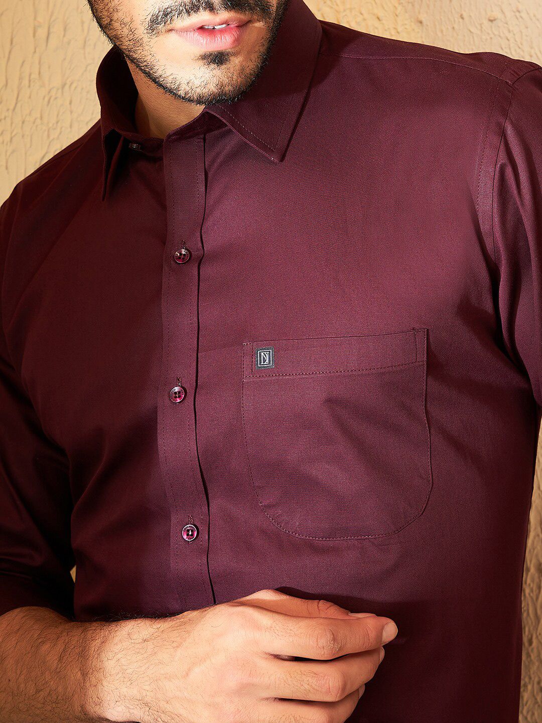 DENNISON Smart Spread Collar Cotton Formal Shirt