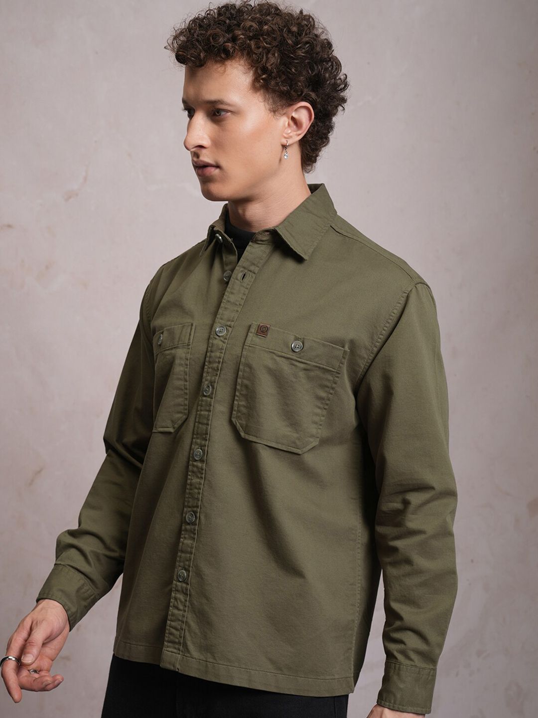 LOCOMOTIVE Premium Washed Dobby Textured Utility Pocket Overshirt