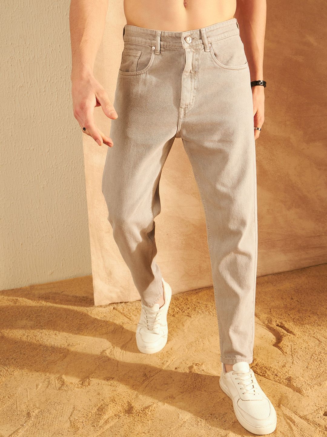 DENNISON Men Comfort Mom Fit Clean Look Cotton Jeans