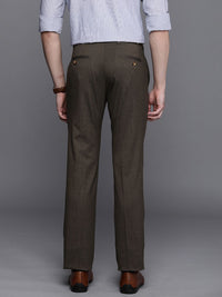Raymond Men Checked Slim Fit Formal Trousers