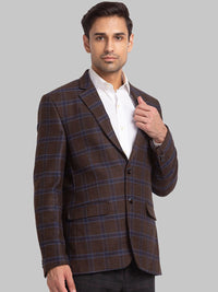 Park Avenue Men Checked Single Breasted Blazers