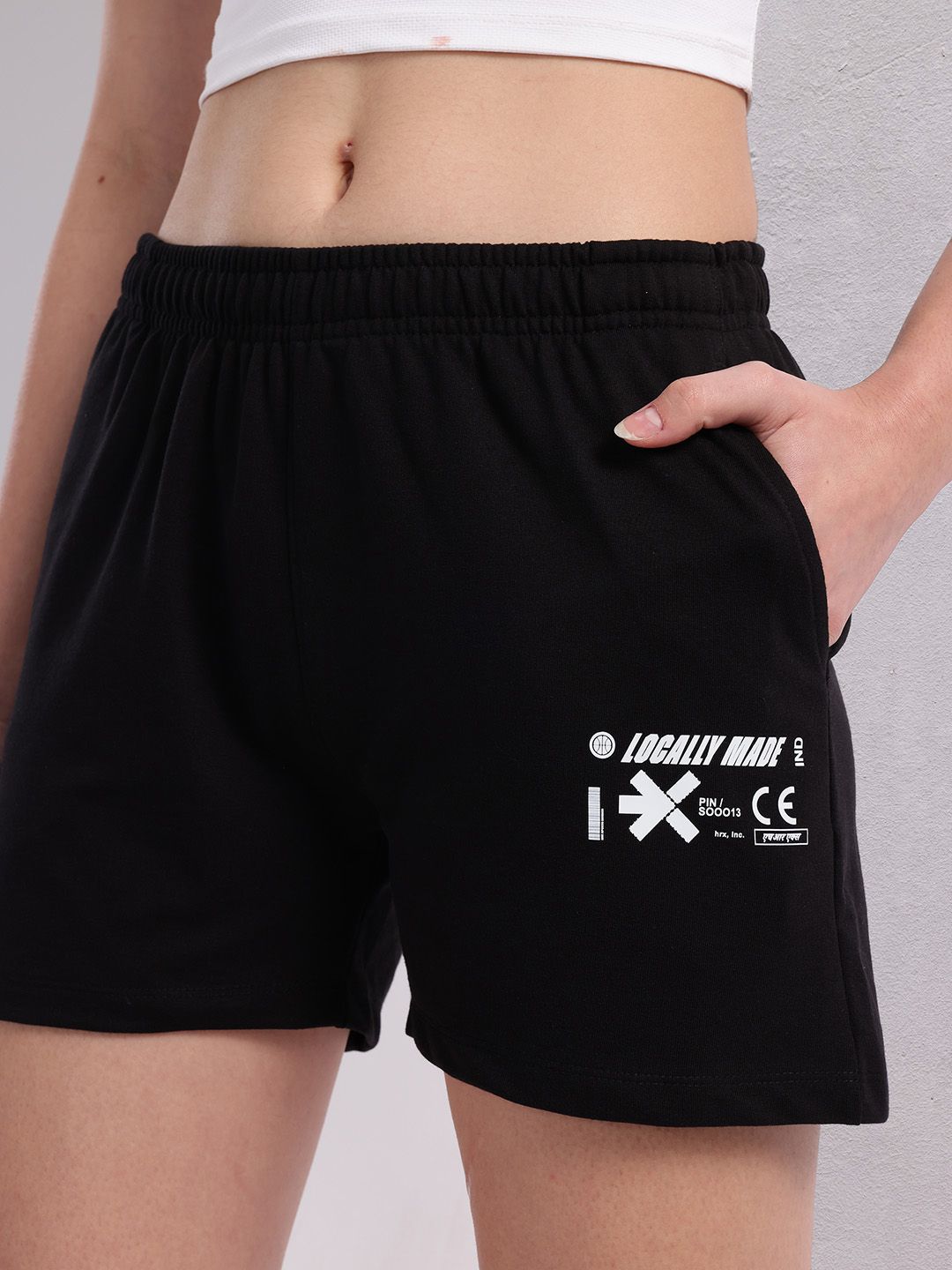 HRX by Hrithik Roshan Women Typography Printed Shorts