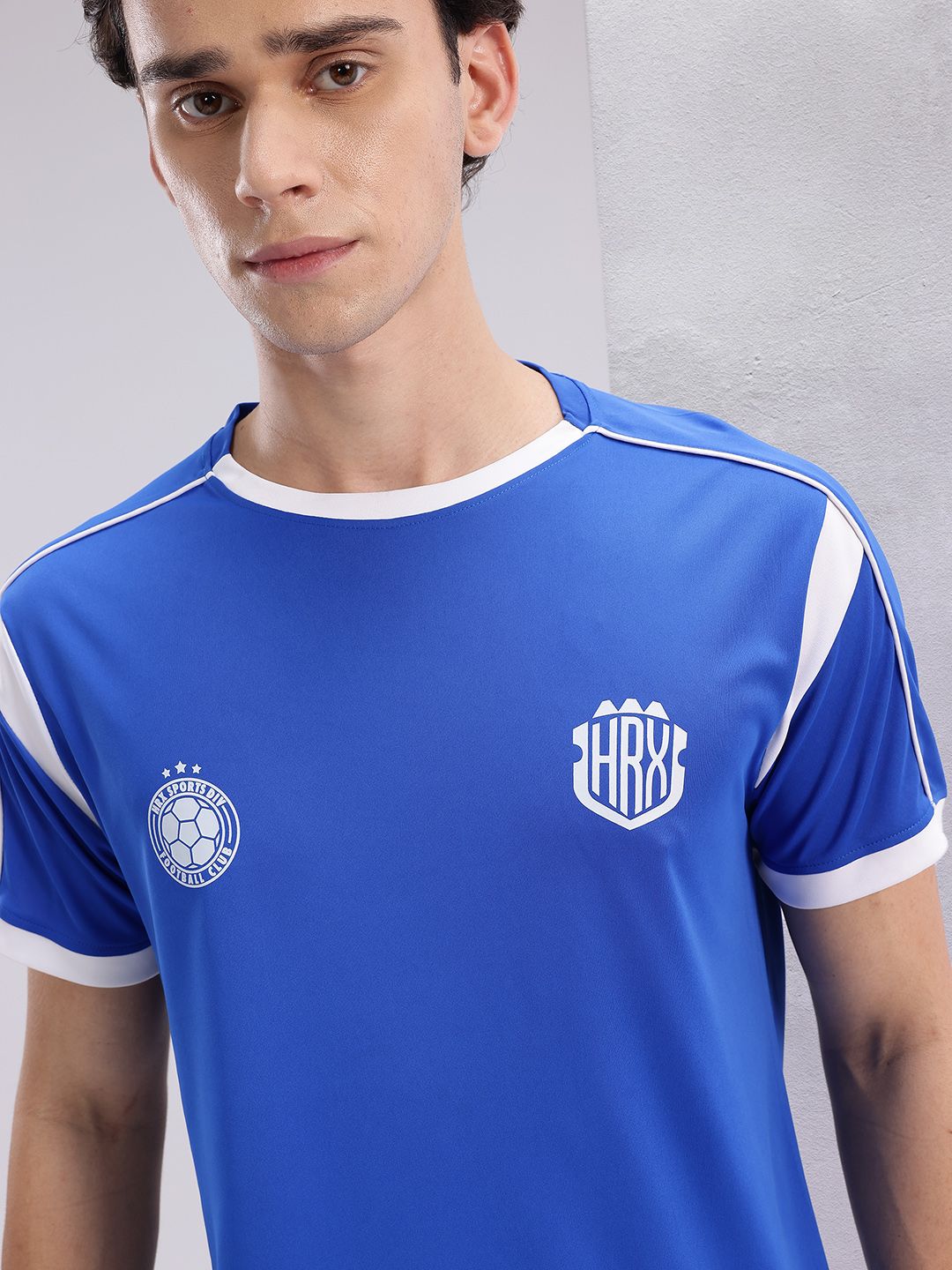 HRX by Hrithik Roshan Brand Logo Print Rapid-Dry Football T-shirt