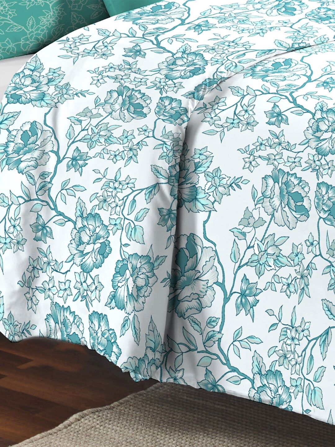 MYTRIDENT Feather Tales Floral Mild Winter 150 GSM Pure Cotton Double Bed Comforter