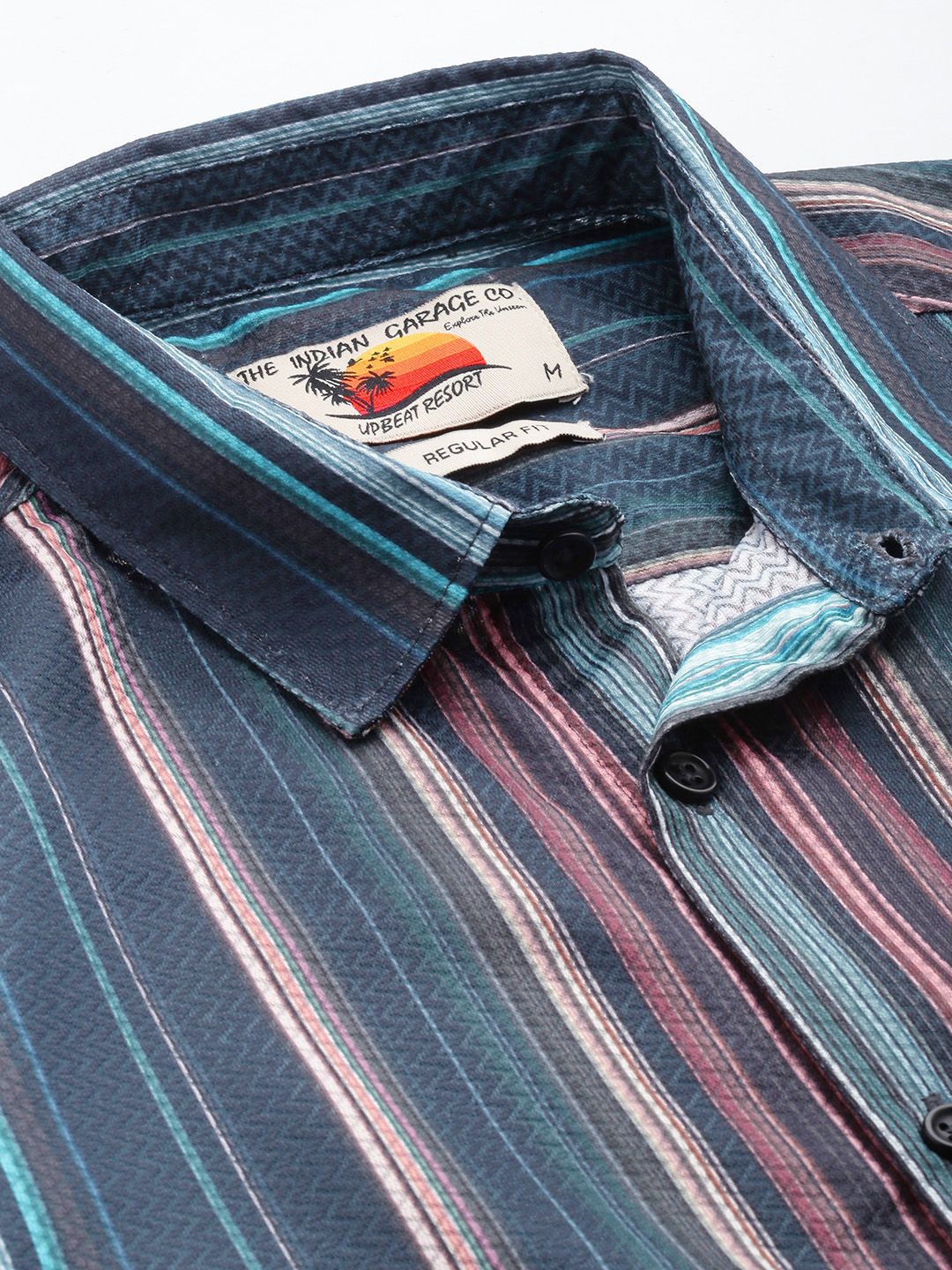 The Indian Garage Co Opaque Striped Casual Shirt