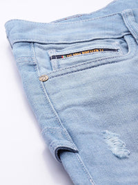 The Indian Garage Co Men Relaxed Fit Mildly Distressed Light Fade Jeans