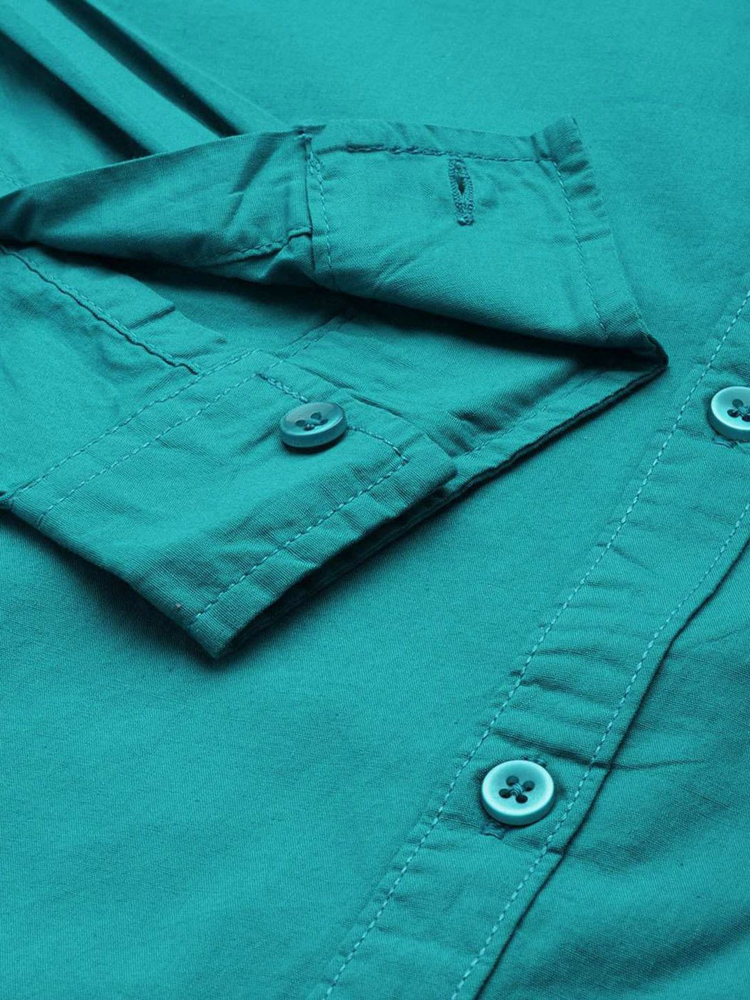 The Indian Garage Co Men Blue Solid Casual Shirt