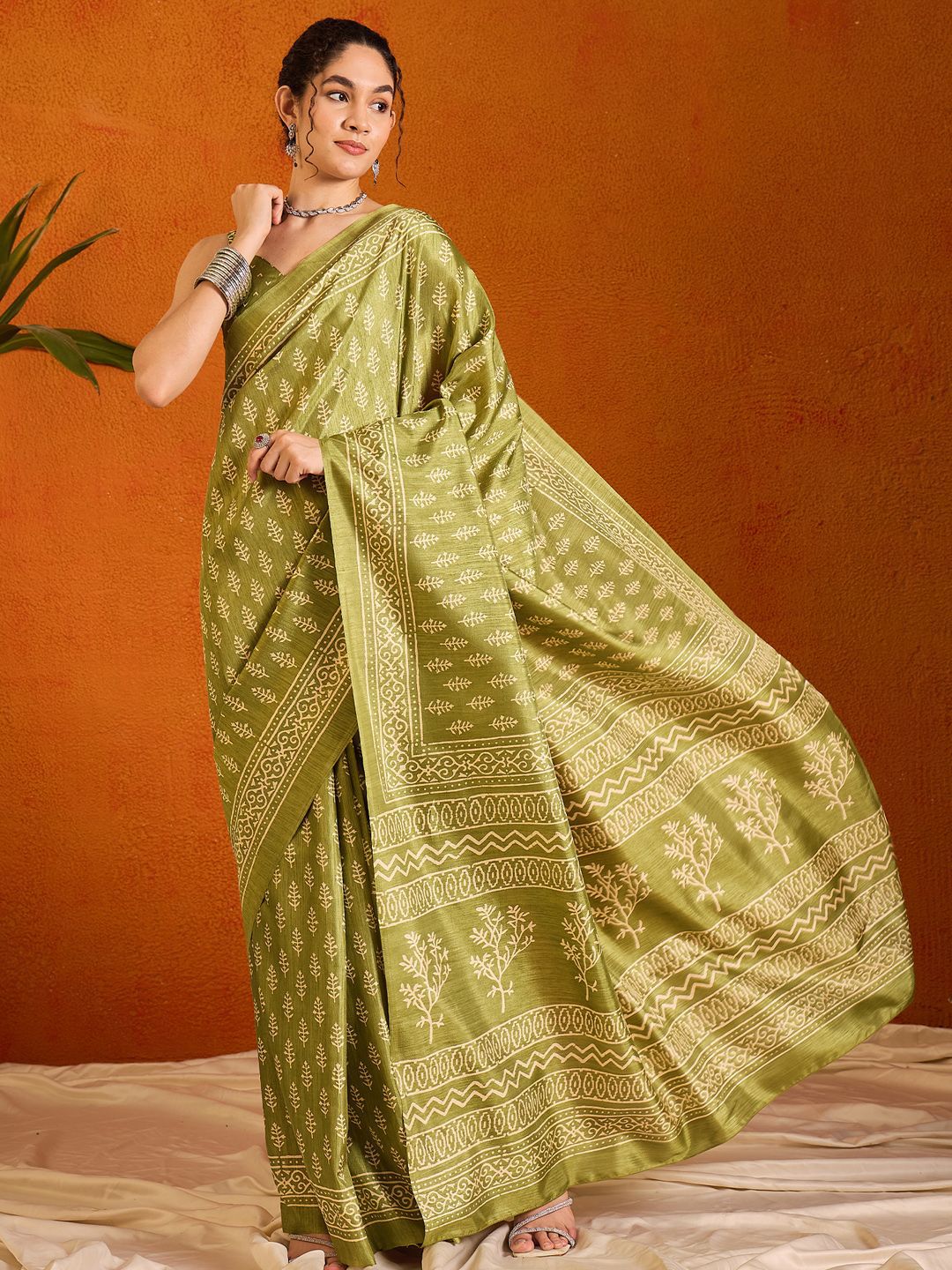Saree mall Ethnic Motifs Bagh Sarees