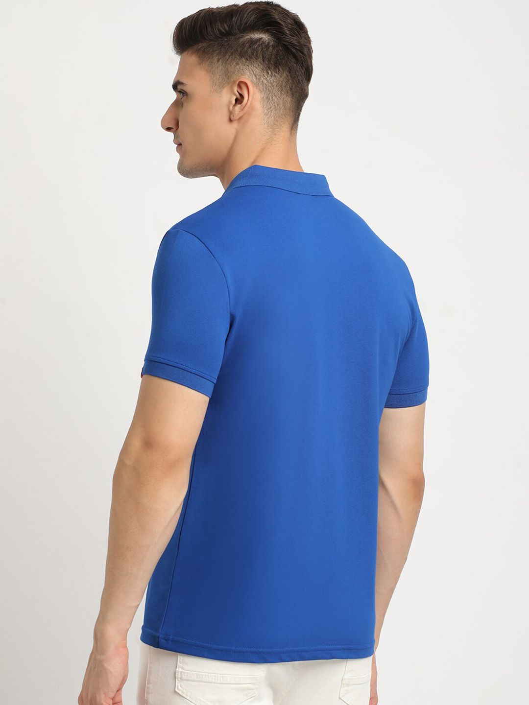 THE BEAR HOUSE Polo Collar Short Sleeves Slim Fit T-shirt