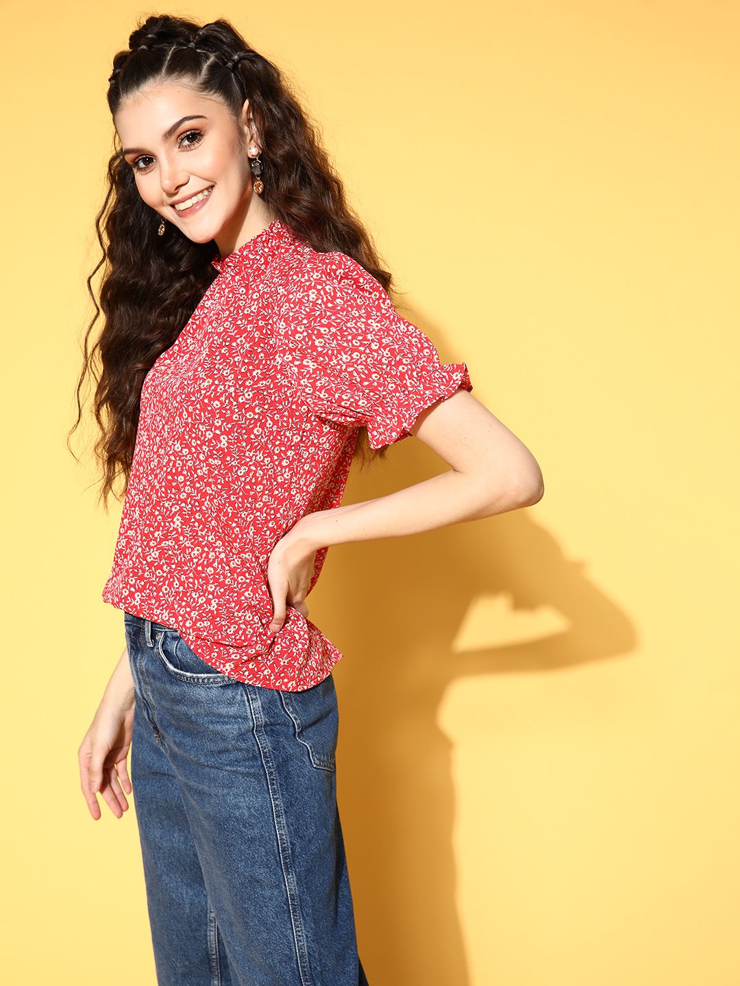 Berrylush Red Floral Vacay Attire