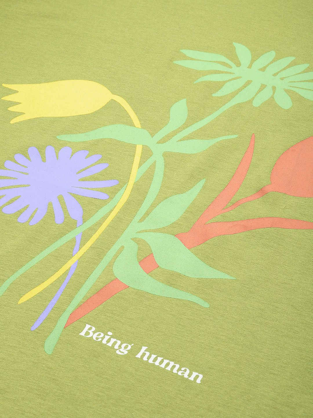 Being Human Floral Printed Pure Cotton T-shirt