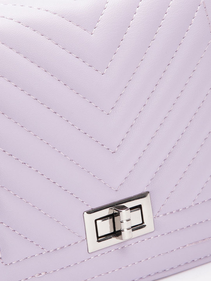 Lino Perros Textured Structured Sling Bag with Quilted Detail