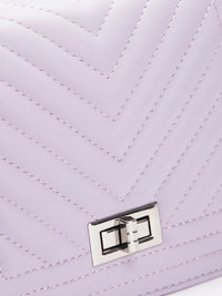 Lino Perros Textured Structured Sling Bag with Quilted Detail