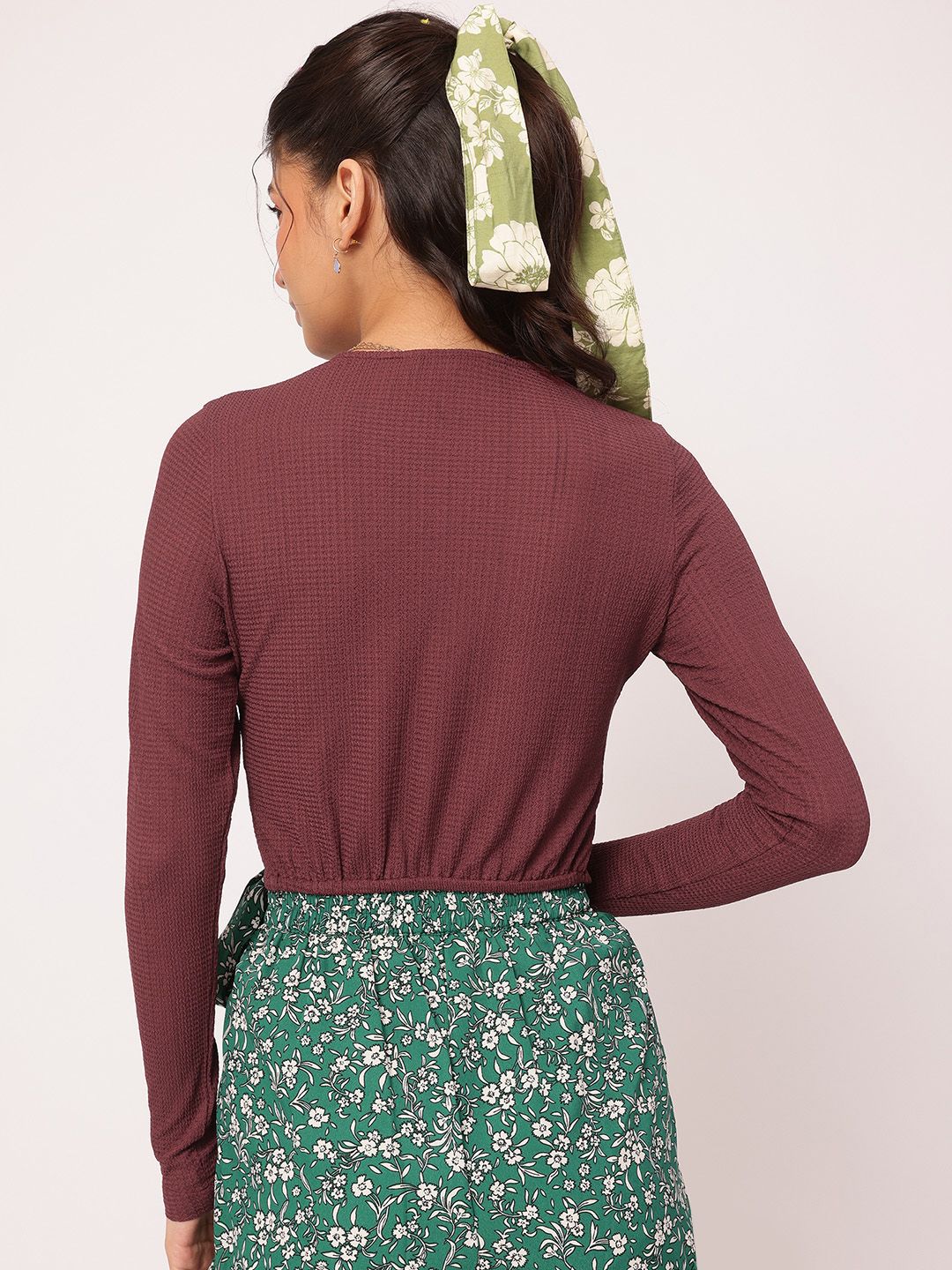 DressBerry Sweet & Sassy Textured Fitted Top
