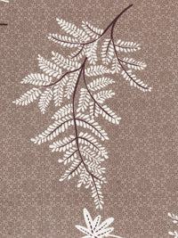 KLOTTHE Leaf Coklat Dilengkapi 300 TC Cadar Katil Halus King dengan 4 Sarung Bantal-250X225 sm