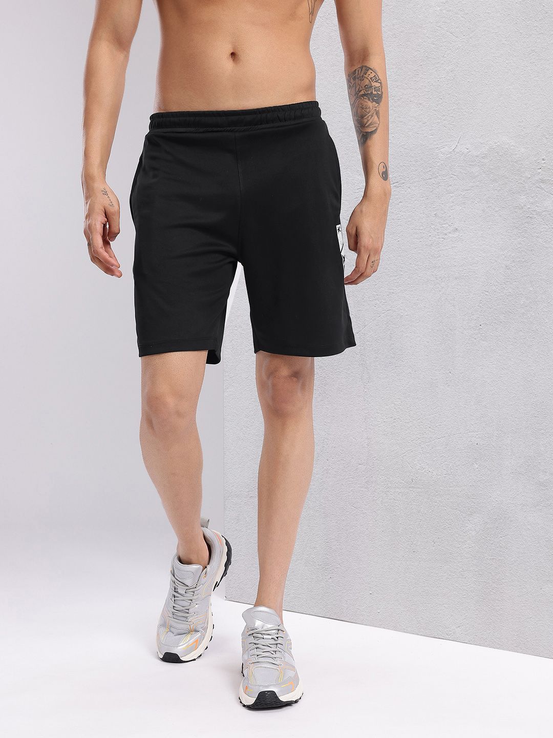 HRX by Hrithik Roshan Men Brand Logo Printed Mid-Rise Rapid-Dry Training Shorts