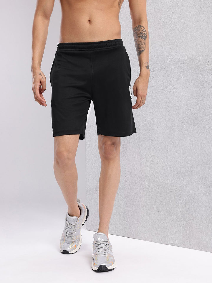HRX by Hrithik Roshan Men Brand Logo Printed Mid-Rise Rapid-Dry Training Shorts