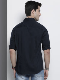 The Indian Garage Co Men Navy Blue Comfort Casual Shirt