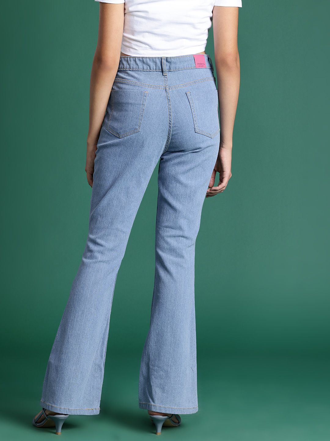 DressBerry Women Flared Fit Printed Mid-Rise Jeans