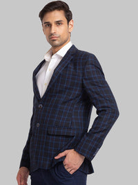 Park Avenue Men Checked Single Breasted Blazer