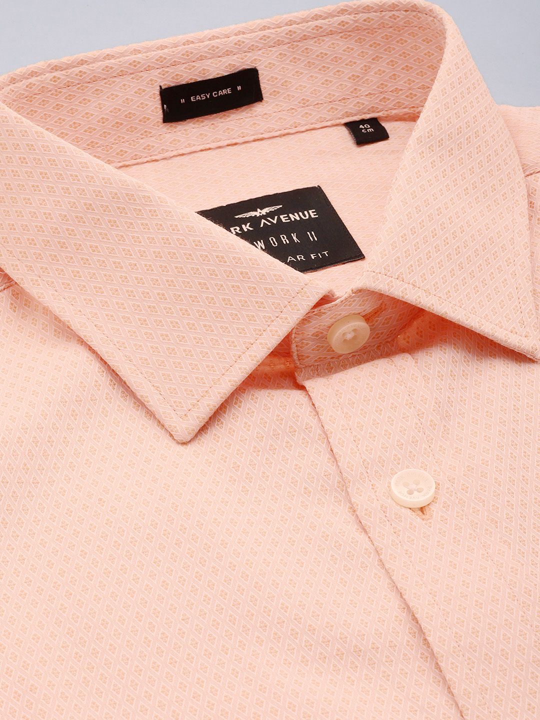 Park Avenue Slim Fit Self Design Textured Formal Shirt