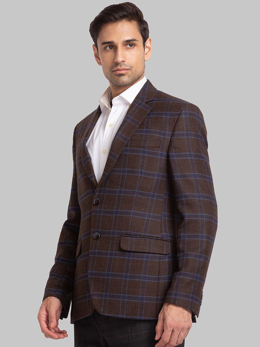 Park Avenue Men Checked Single Breasted Blazers