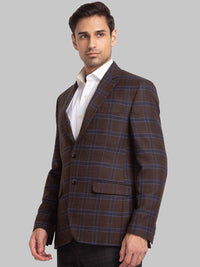 Park Avenue Men Checked Single Breasted Blazers