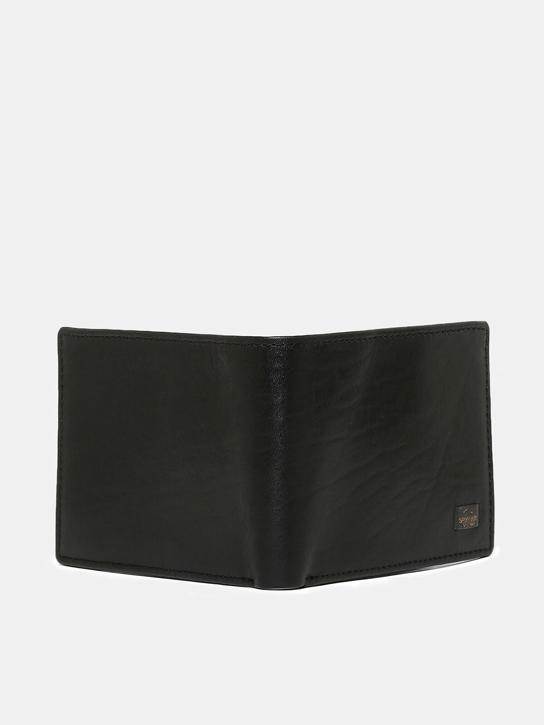 SPYKAR Men Black Leather Two Fold Wallet