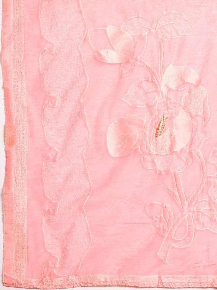 Indo Era Ethnic Motifs Woven Design Kurta With Trousers & Dupatta