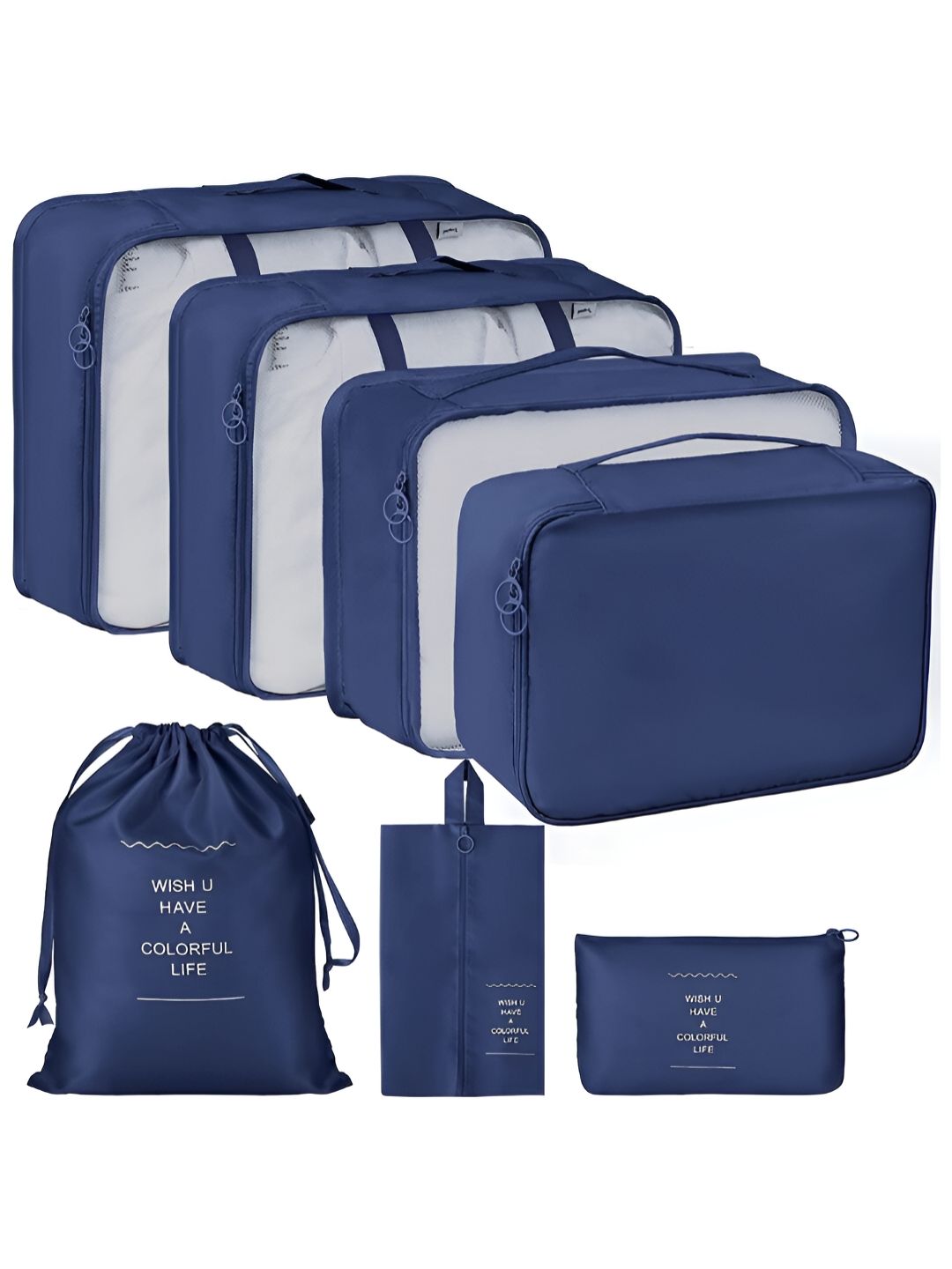 Cortina Navy Blue & Grey 6 Pieces Water Resistant Multi-Utility Organisers
