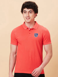 Being Human Polo Collar Applique Short Sleeves T-shirt