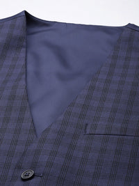 Park Avenue Super Slim Fit Checked 3 Piece Formal Suit
